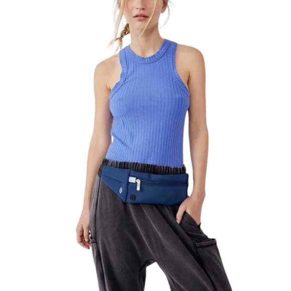 Free People Tops - NEW Free People Movement Blissed Out Ribbed Tank Size XS African Violet Blue